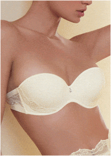 soutien gorge bandeau nacre