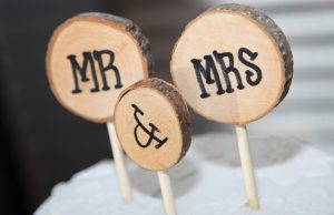décoration mariage en bois