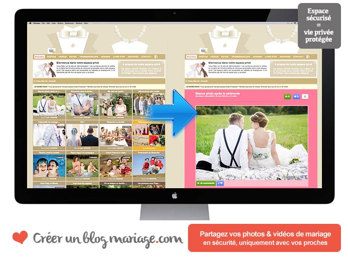 Créer un site photos/vidéos pour son mariage ?